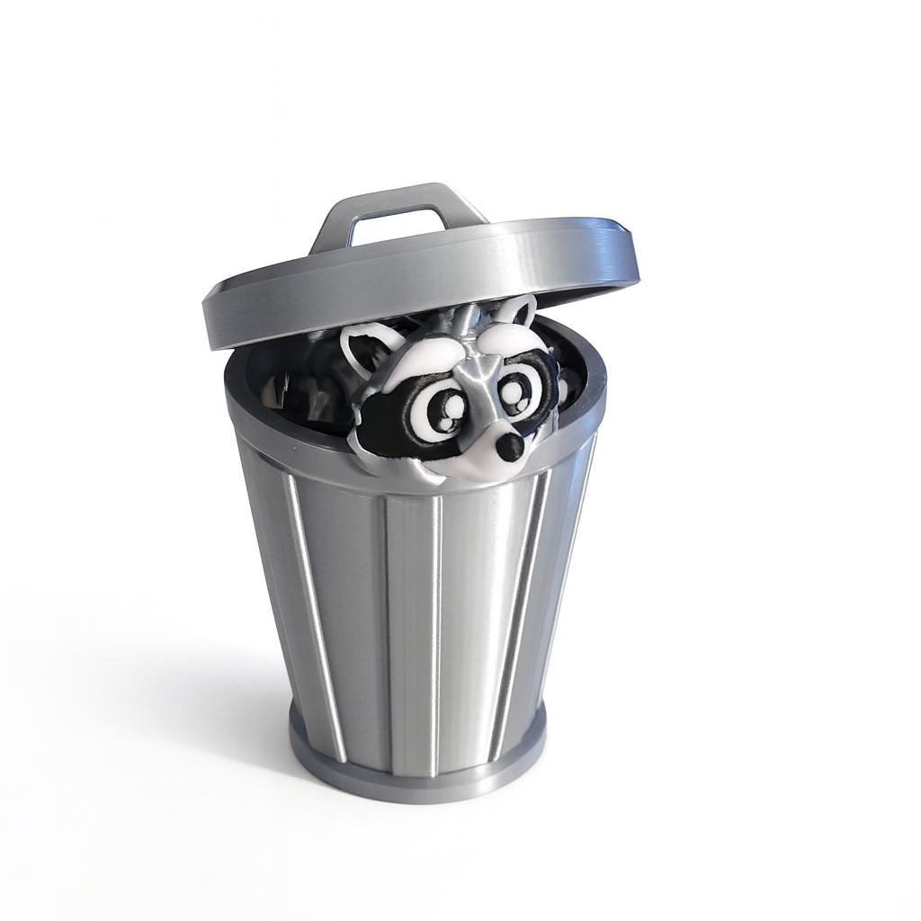 vaskebjørn med skjulested