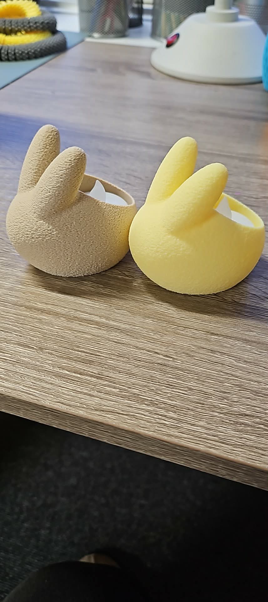 Kaniner fyrfadsstager sæt 2 stk